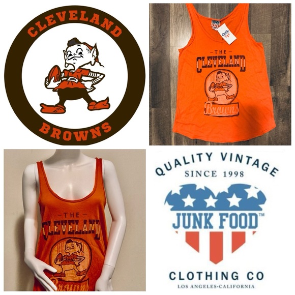 🆕🏈JUNKFOOD VINTAGE CLEVELAND BROWNS🏈🆕 - Picture 1 of 10